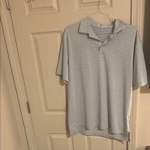 Men's Striped Polo Shirt - Gray/blue